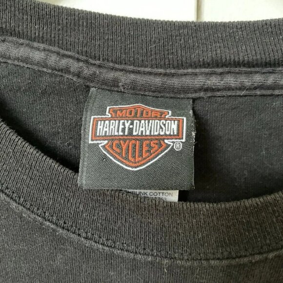 2008 Harley Davidson Too Tough To Die Skeleton T-shirt Moto Size Large Y2K - Picture 2 of 6